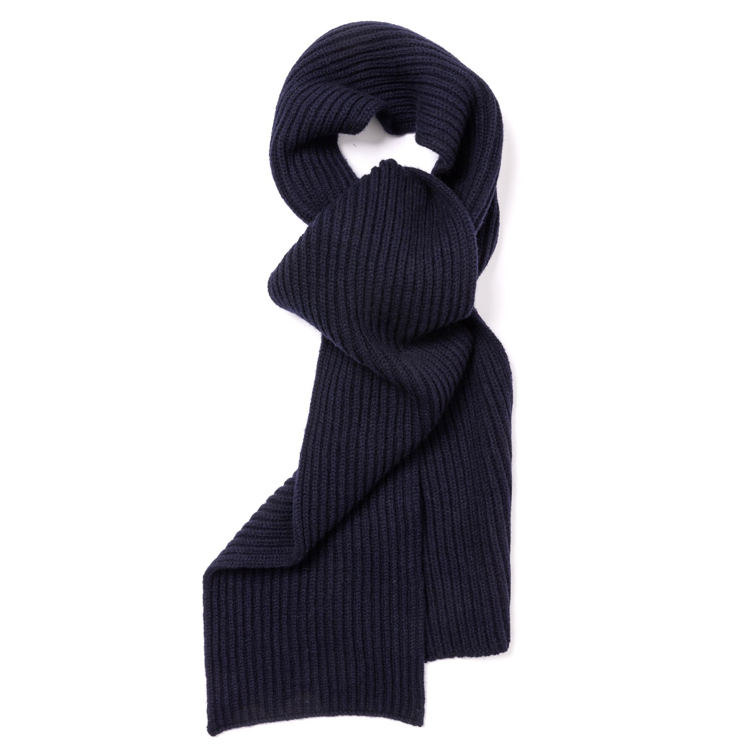 Scarf "Ribbed Scarf" made from Lambswool and Cashmere - 6 Ply